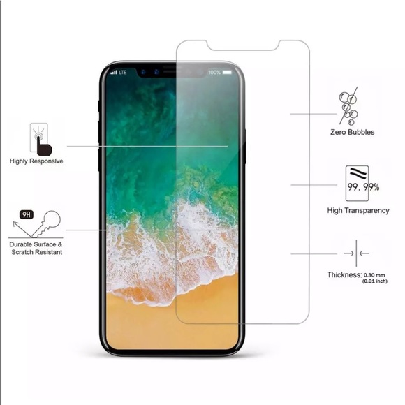 iPhone XR Tempered Glass Screen Protector 3 Pack - Picture 3 of 8